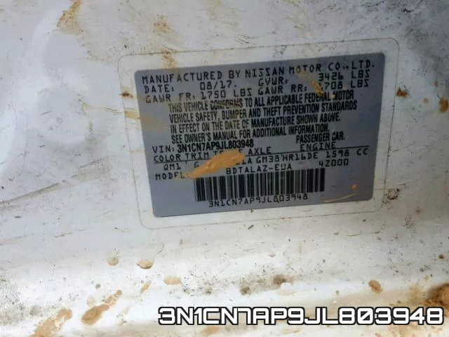 3N1CN7AP9JL803948 фото 2
