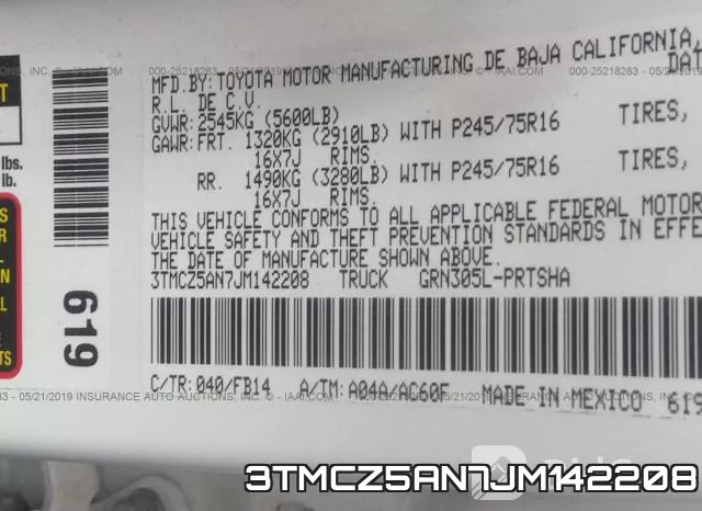 3TMCZ5AN7JM142208 фото 10