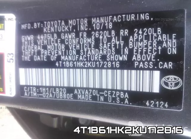 4T1B61HK2KU172816 фото 10
