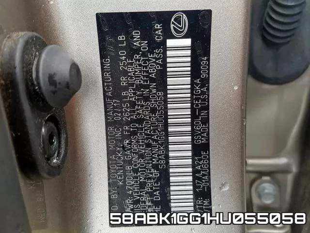 58ABK1GG1HU055058 фото 2