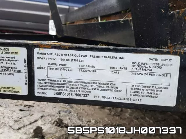 5B5PS1018JH007337 фото 2