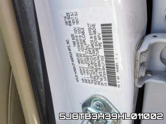 5J8TB3H39HL011002 фото 2