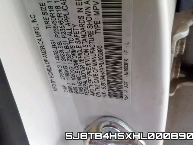 5J8TB4H5XHL000890 фото 2