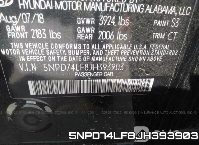 5NPD74LF8JH393903 фото 10