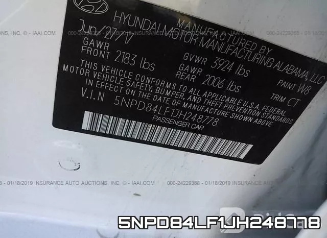 5NPD84LF1JH248778 фото 10