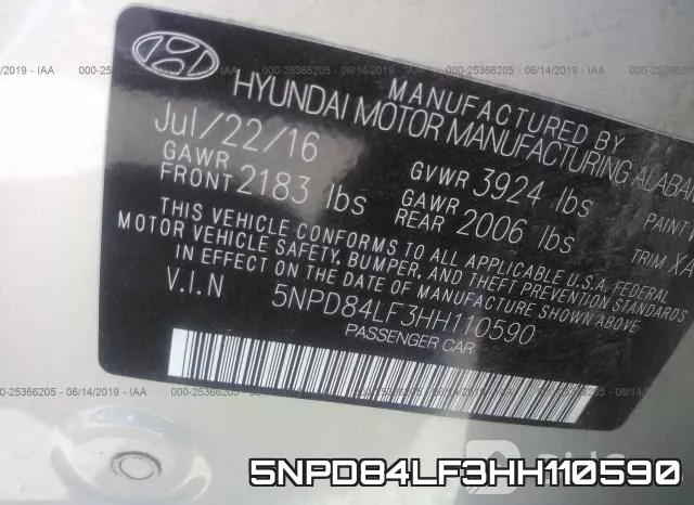 5NPD84LF3HH110590 фото 10