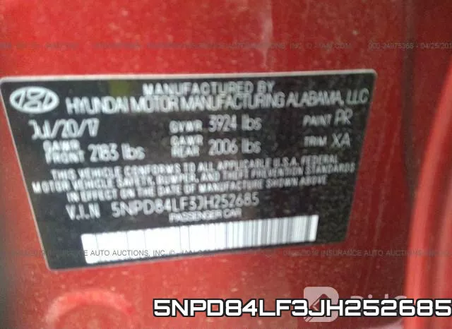 5NPD84LF3JH252685 фото 10