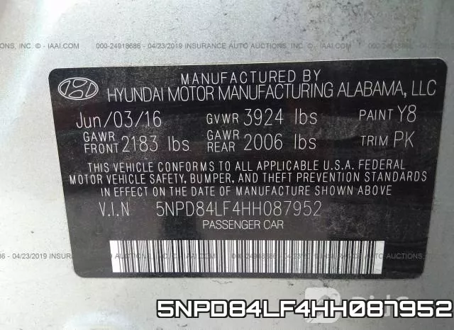 5NPD84LF4HH087952 фото 10