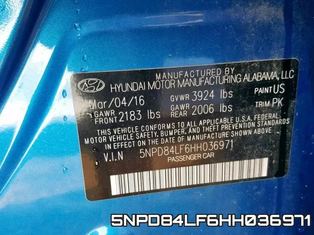 5NPD84LF6HH036971 фото 2