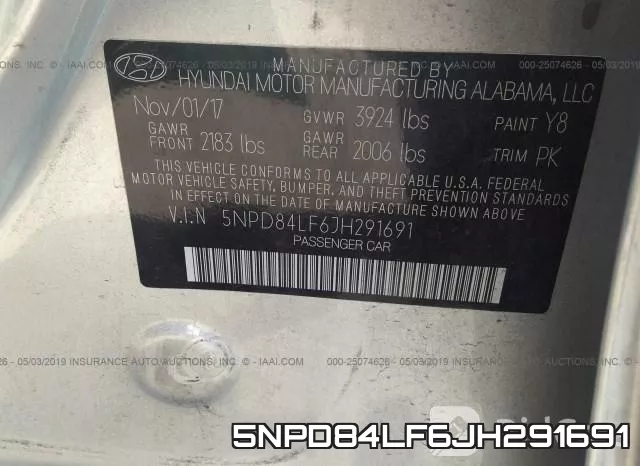 5NPD84LF6JH291691 фото 10