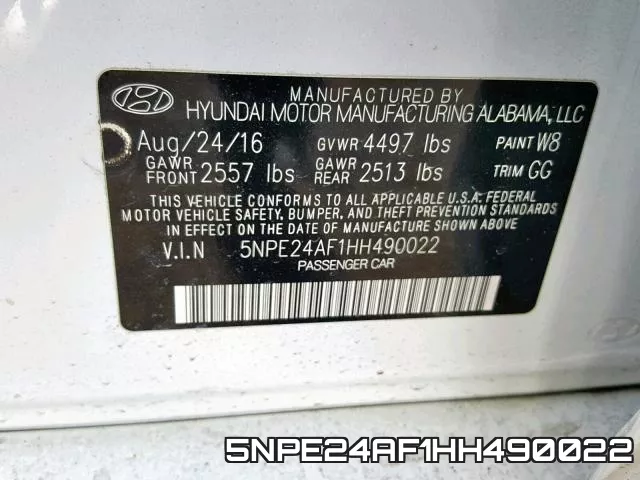 5NPE24AF1HH490022 фото 2