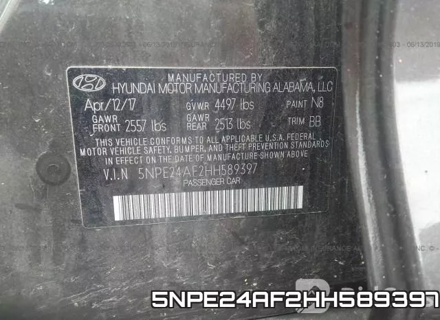 5NPE24AF2HH589397 фото 10