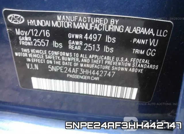 5NPE24AF3HH442747 фото 10
