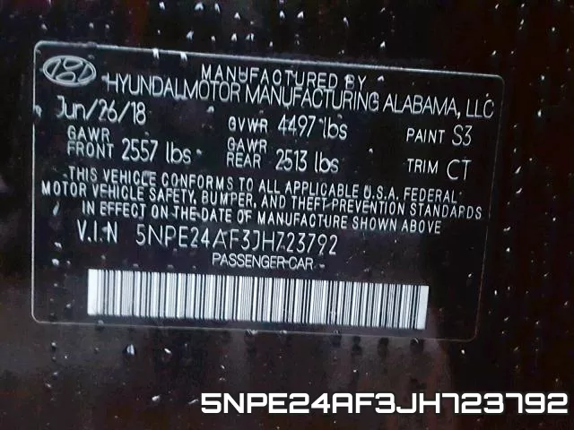 5NPE24AF3JH723792 фото 2