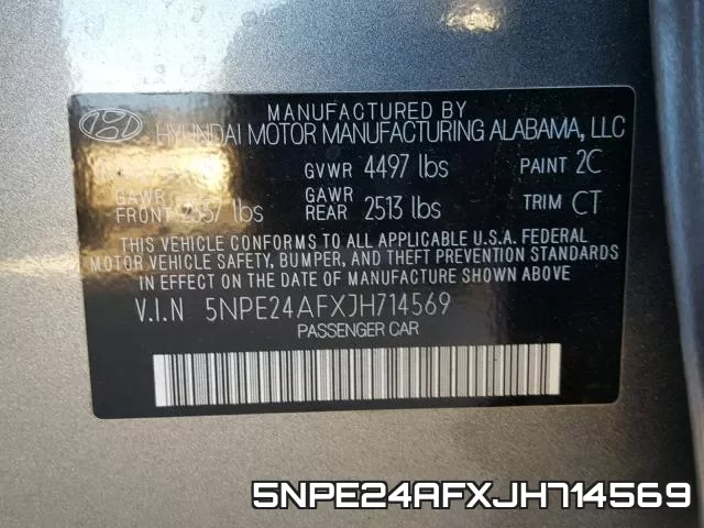 5NPE24AFXJH714569 фото 2