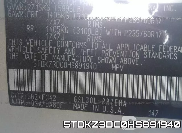 5TDKZ3DC0HS891940 фото 10