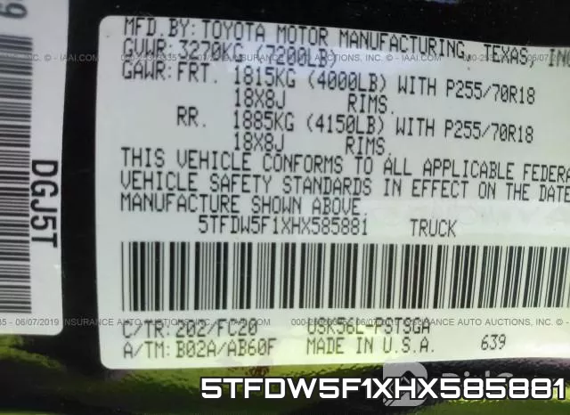 5TFDW5F1XHX585881 фото 10