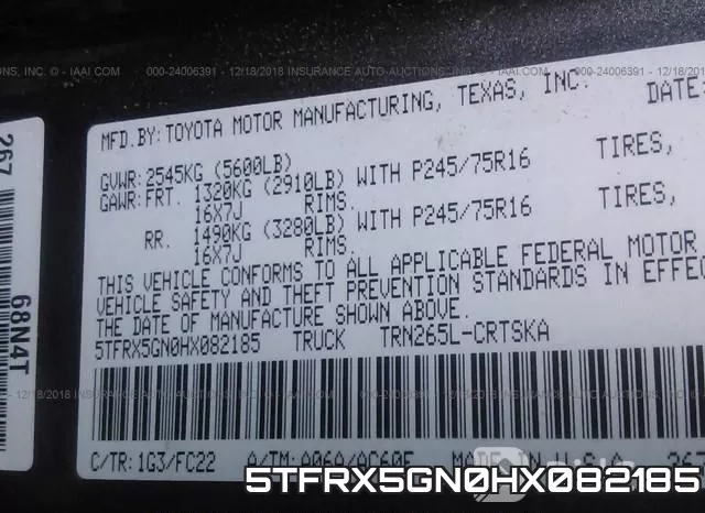 5TFRX5GN0HX082185 фото 10