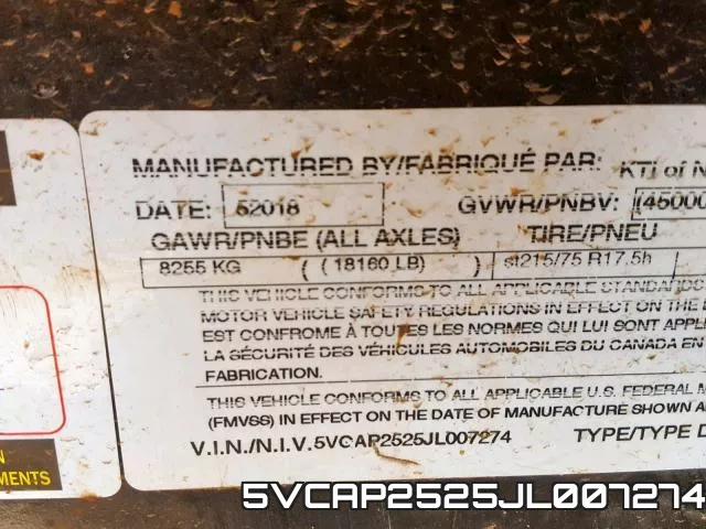5VCAP2525JL007274 фото 2