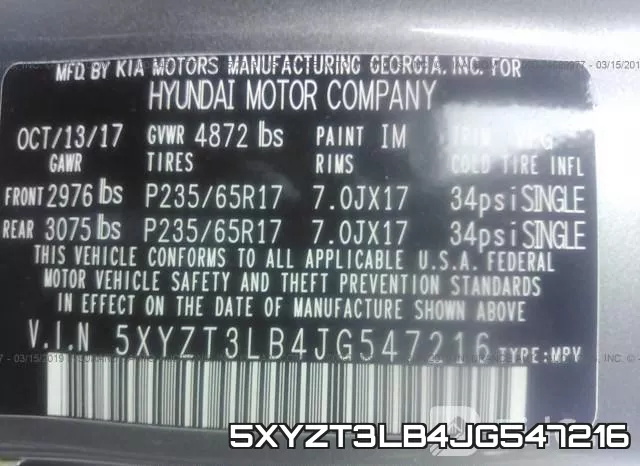 5XYZT3LB4JG547216 фото 10