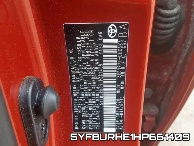 5YFBURHE1HP661409 фото 2