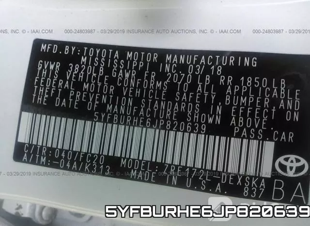 5YFBURHE6JP820639 фото 10