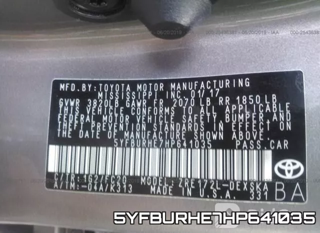 5YFBURHE7HP641035 фото 10