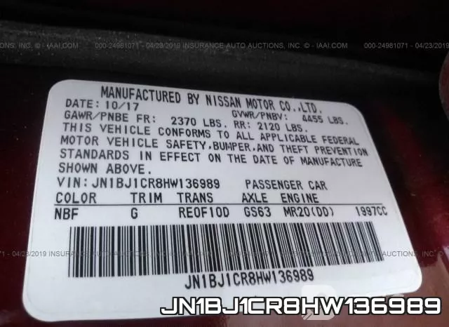 JN1BJ1CR8HW136989 фото 10