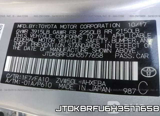 JTDKBRFU6H3577658 фото 10