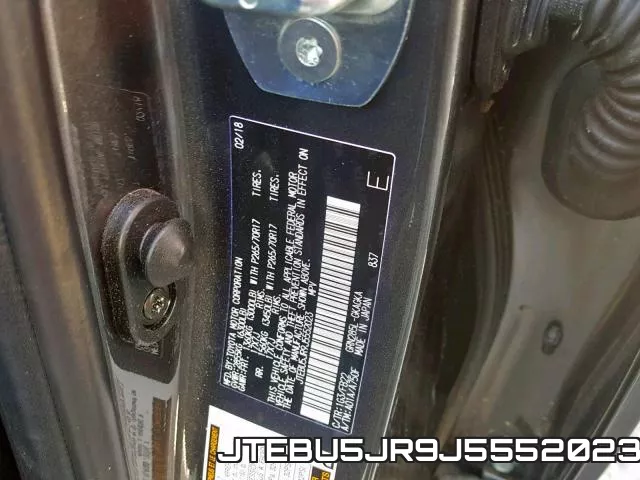 JTEBU5JR9J5552023 фото 2