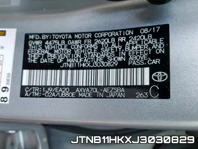 JTNB11HKXJ3030829 фото 2