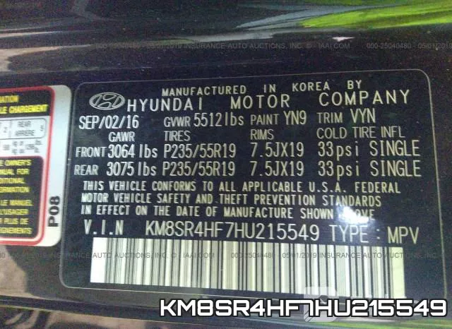 KM8SR4HF7HU215549 фото 10
