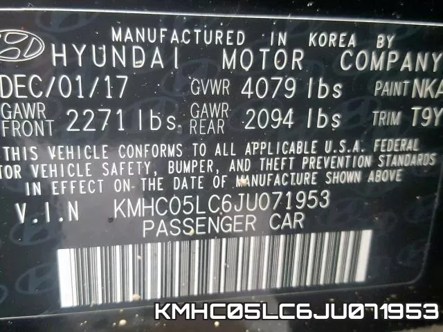 KMHC05LC6JU071953 фото 2