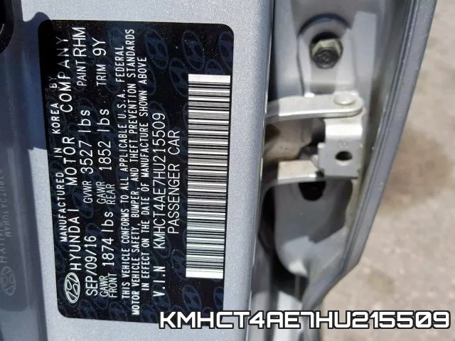 KMHCT4AE7HU215509 фото 2