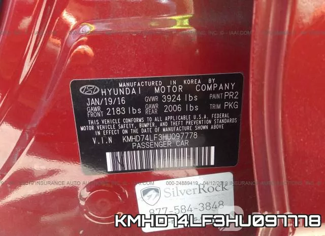 KMHD74LF3HU097778 фото 10