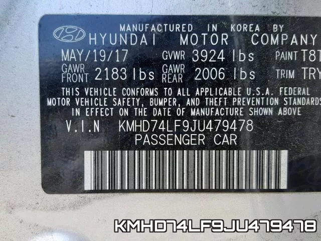 KMHD74LF9JU479478 фото 2
