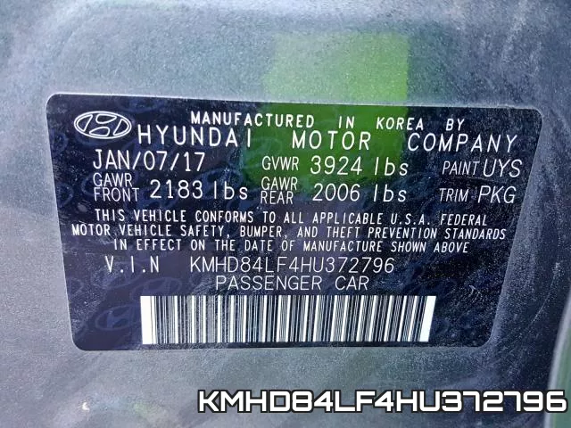 KMHD84LF4HU372796 фото 2