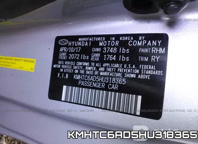 KMHTC6AD5HU318365 фото 10