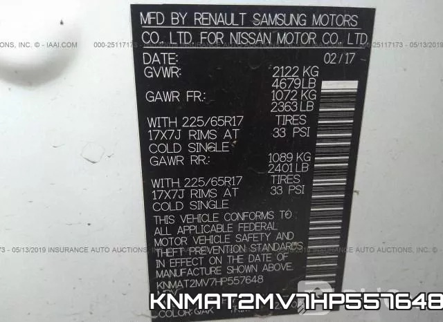 KNMAT2MV7HP557648 фото 10