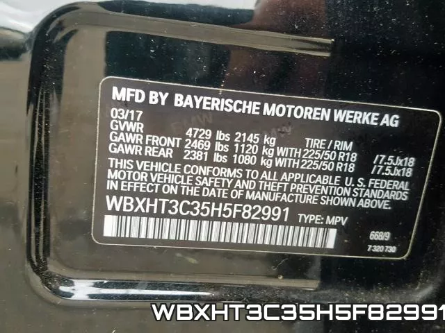 WBXHT3C35H5F82991 фото 2