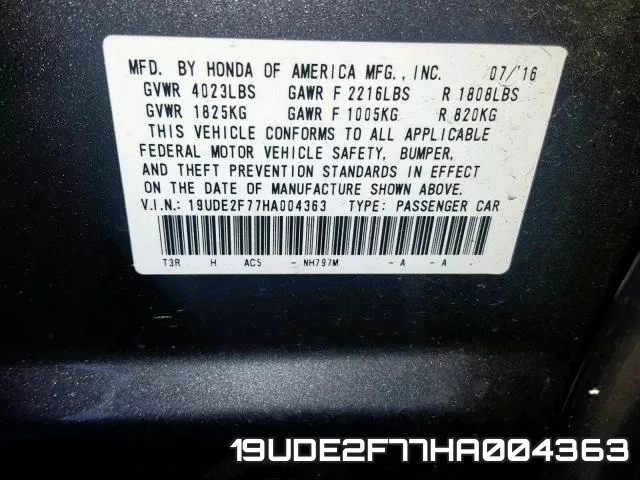 19UDE2F77HA004363 фото 2