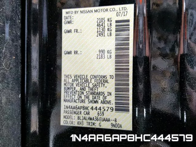 1N4AA6AP8HC444579 фото 2