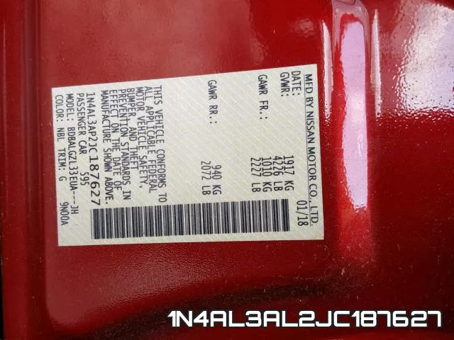 1N4AL3AL2JC187627 фото 2