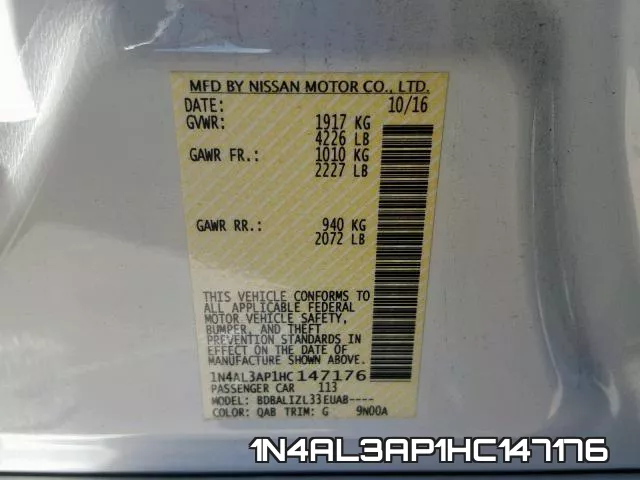 1N4AL3AP1HC147176 фото 2