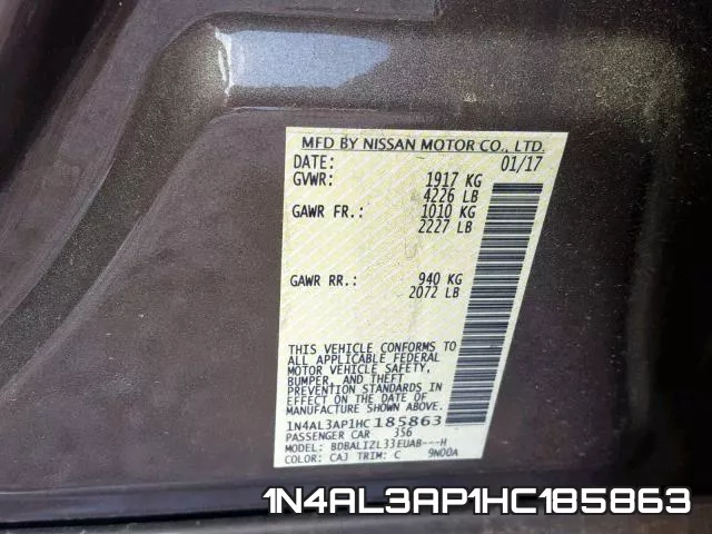 1N4AL3AP1HC185863 фото 2