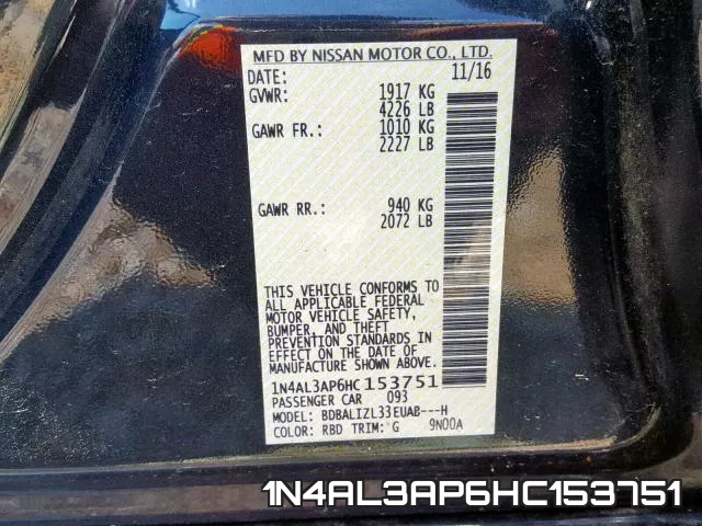 1N4AL3AP6HC153751 фото 2