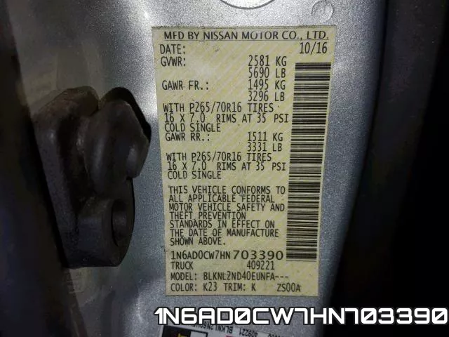 1N6AD0CW7HN703390 фото 2