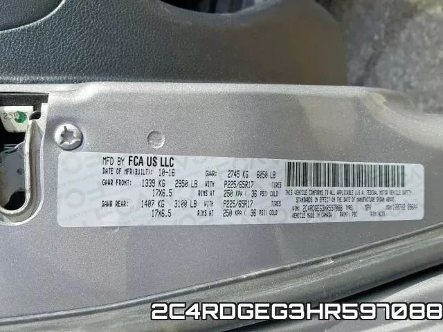 2C4RDGEG3HR597088 фото 2