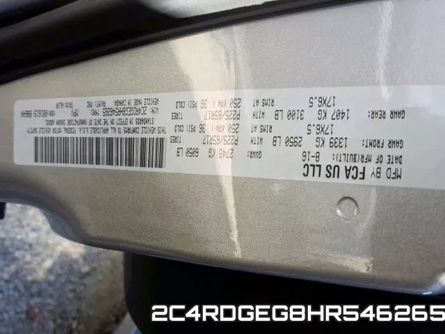 2C4RDGEG8HR546265 фото 2