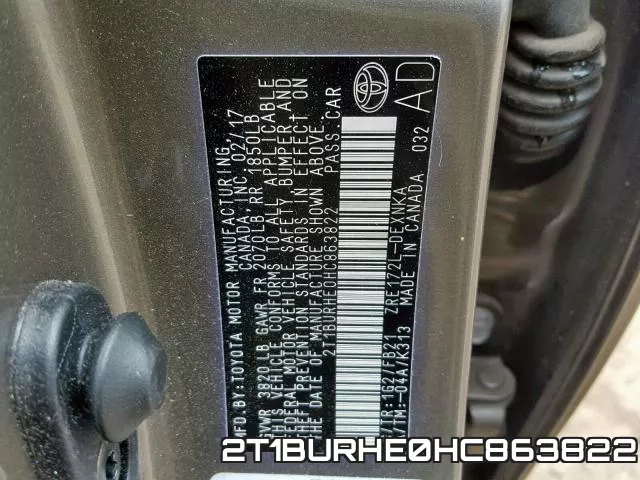 2T1BURHE0HC863822 фото 2